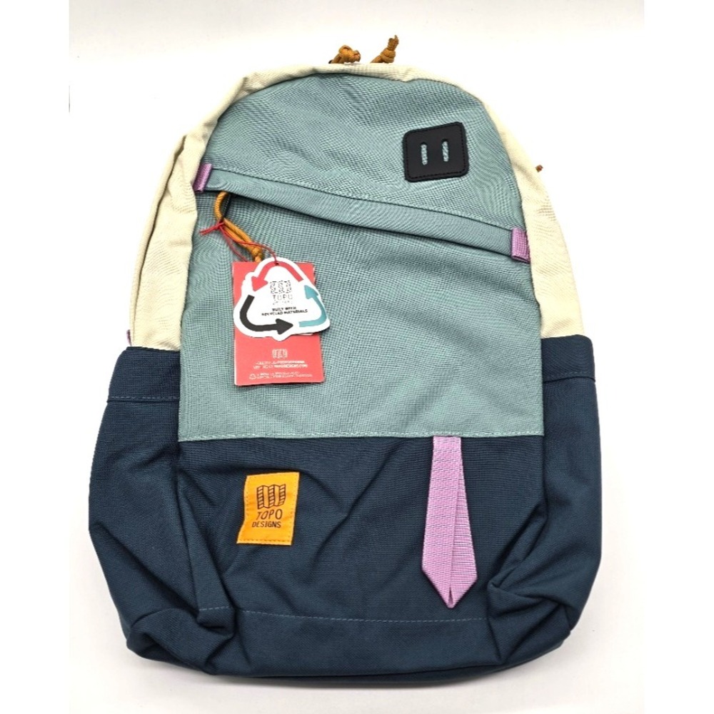 Topo Designs Daypack Classic 20L Backpack Pond Blue Recycled Nylon Laptop